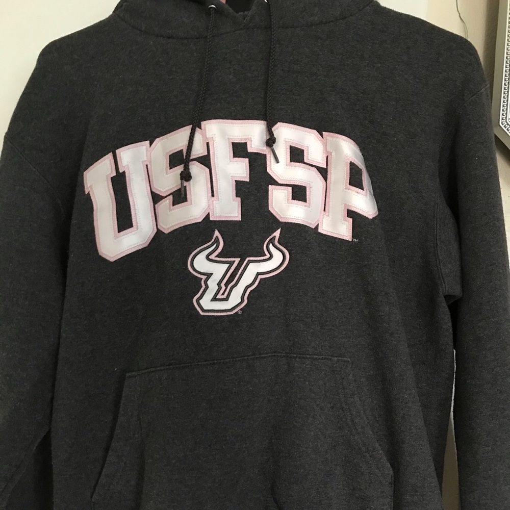 USF girls grey and pink hoodie